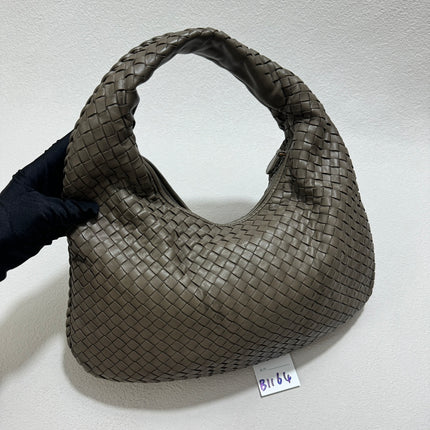 Sold Bottega Veneta Hobo Bag Lambskin leather Grey Medium 40cm