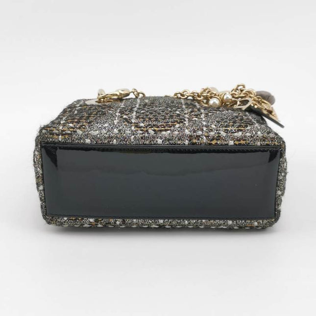 Lady Dior Mini Christmas 2011 Limited Edition Black Tweed and Star Chain