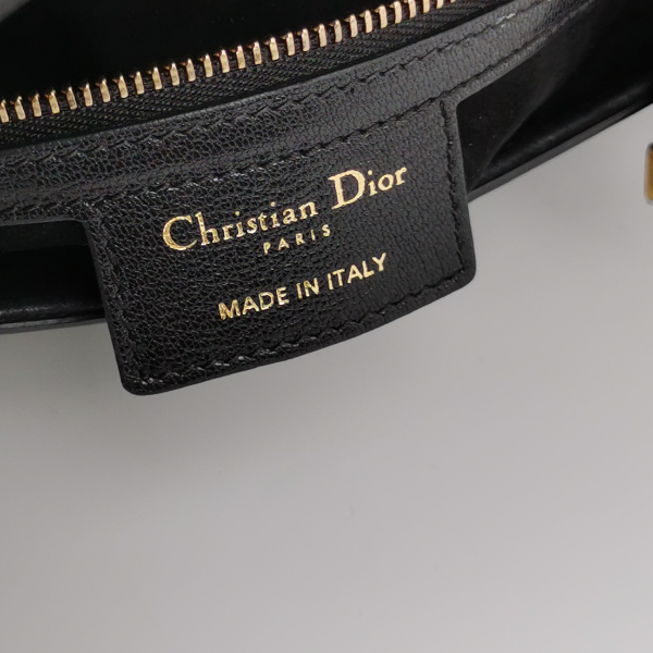 Sold Dior Saddle 2020 Medium Lambskin Leather Bag Black