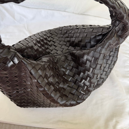 Bottega Veneta Hop Large Leather Fondant Chocolate Brown Hobo Bag