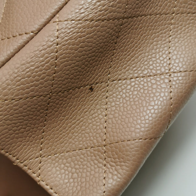 Chanel Classic Flap Jumbo 2009 Coffee Brown Caviar Leather Single Flap Silver Hardware