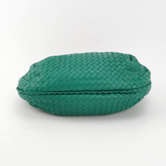 Sold Bottega Veneta Belly Hobo Intrecciato Green Nappa Leather Small