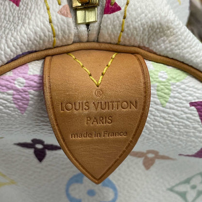 Louis Vuitton x Takashi Murakami Speedy 30 Lock White Multicolor