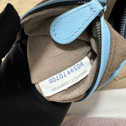 Sold Bottega Veneta Veneta Hobo Medium Baby Blue Intrecciato Leather Bag 43cm