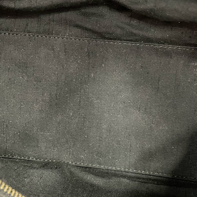 Christian Dior Macros Cannage Coating Canvas Handbag in Black