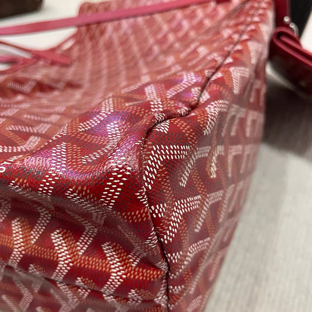 Goyard Saint Louis PM Tote Medium Red Goyardine 2017