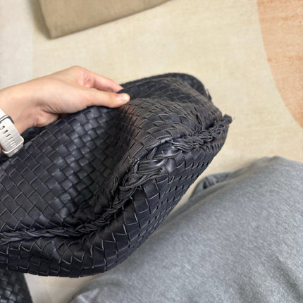 Bottega Veneta Veneta Hobo Dark Navy Intreciatto Leather Bag Large 47cm
