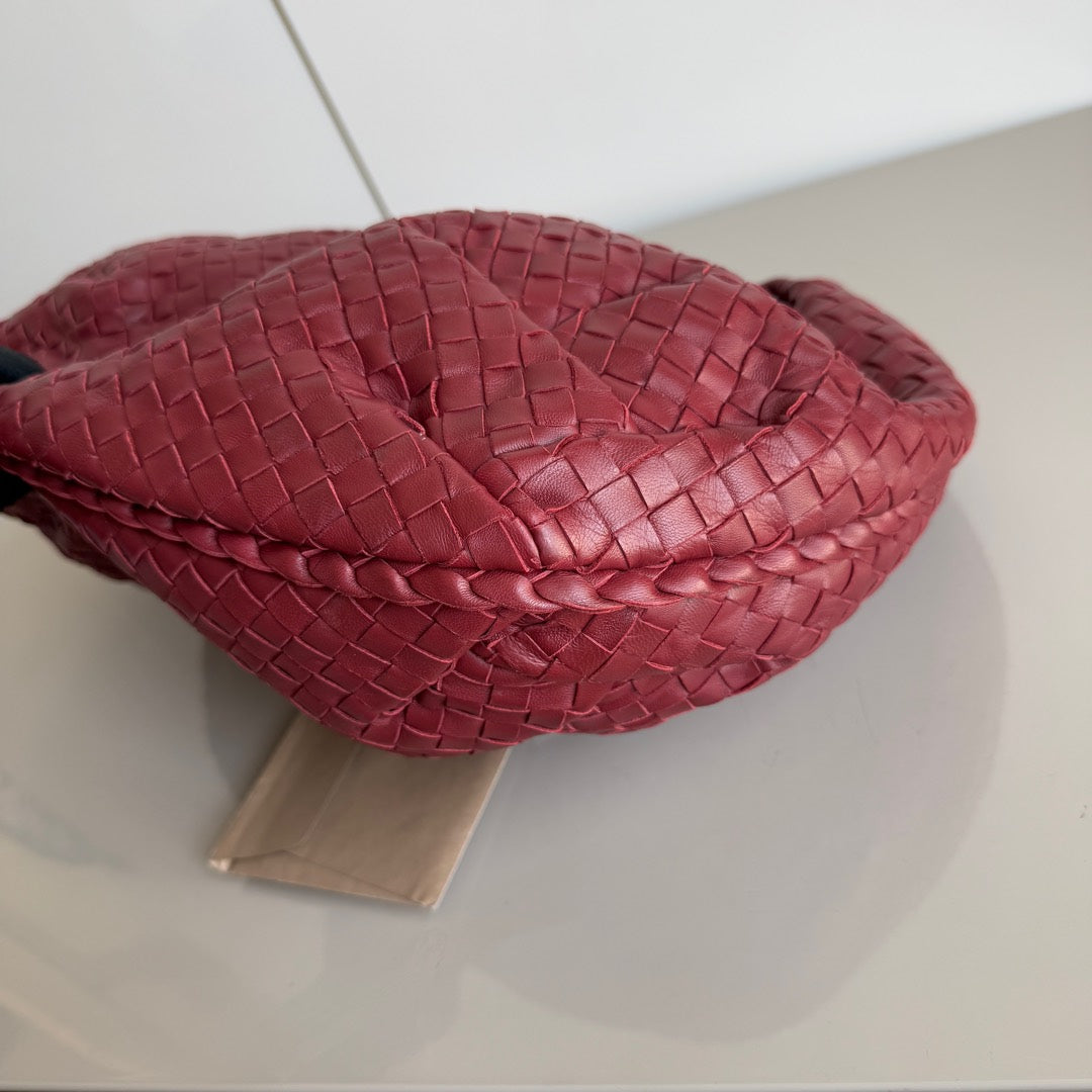 Bottega Veneta Belly Hobo Intrecciato Ancora Red Nappa Leather Medium 40cm