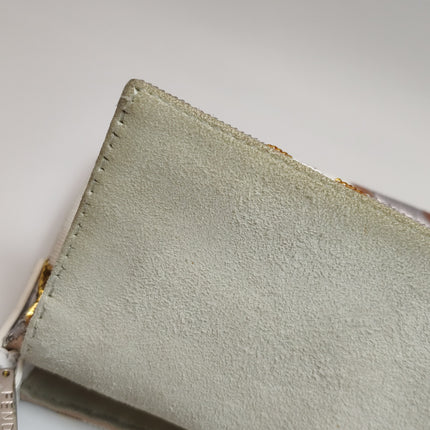 FENDI Baguette 1997 Zebra-Stripe Sequin White and Silver