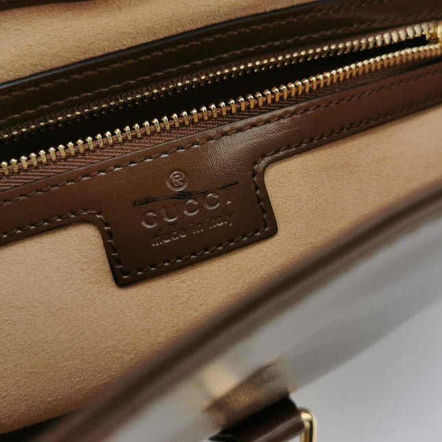 Gucci Jackie 1961 Small Brown Smooth Leather Bag