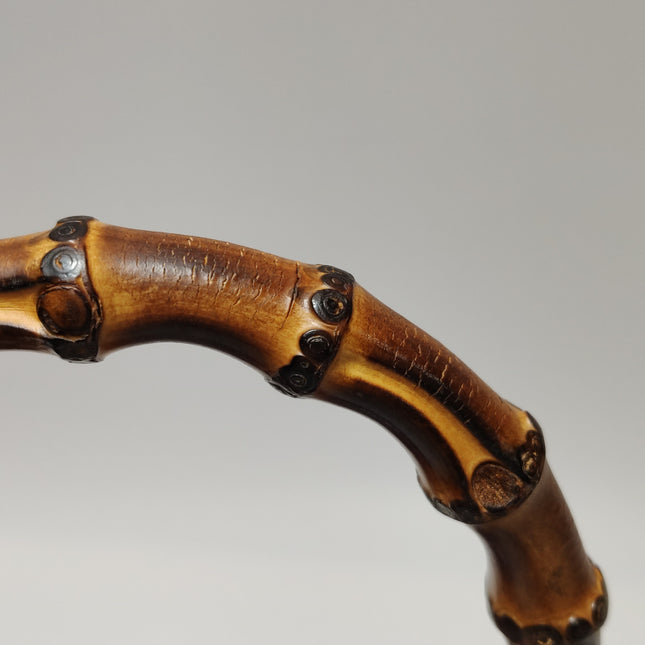 Gucci Bamboo 1947 Small Ancora Red Burgundy Patent Leather Top Handle Bag