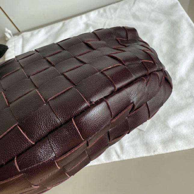 Bottega Veneta Jodie Mini Dark Burgundy Wine Leather