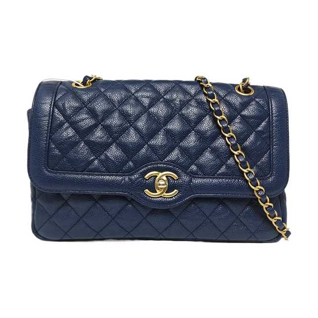Chanel Paris Limited Medium Navy Caviar Leather Gold Hardware 2015-16