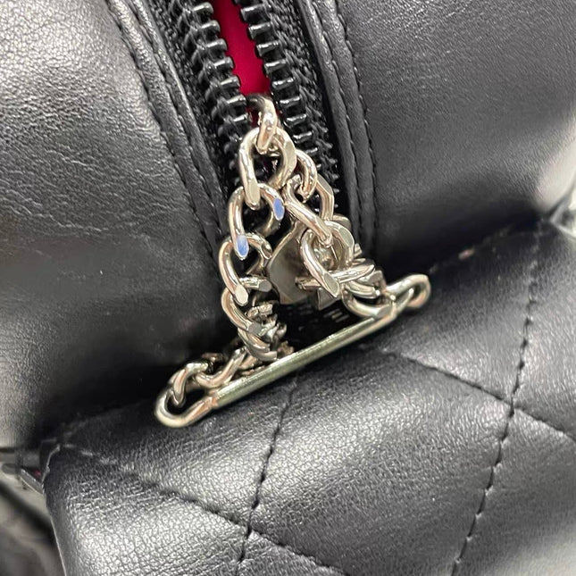 Chanel Cambon Multi-pocket Ligne Reporter Bag Medium Black Calfskin Leather