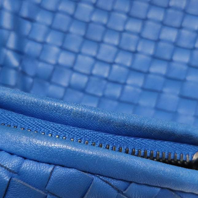 Bottega Veneta Hobo Bag Lambskin Leather Royal Blue 42cm Thick Shoulder Pad