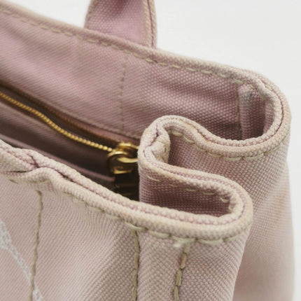 Sold Prada Canape Canvas Tote Small Pink Top Handle Bag with Strap