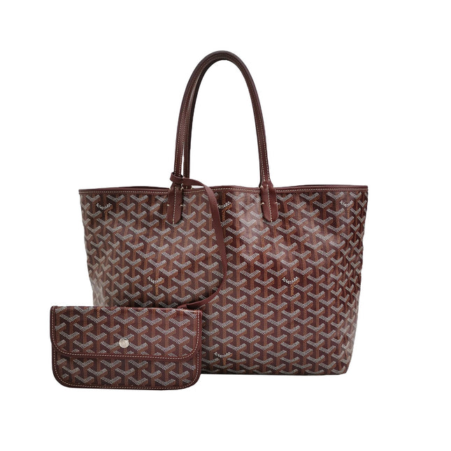 Goyard Saint Louis PM Medium Burgundy Goyardine Tote 2017-Luxbags