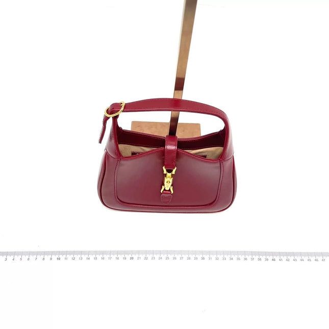 Gucci Jackie 1961 Mini Red Burgundy Leather Bag