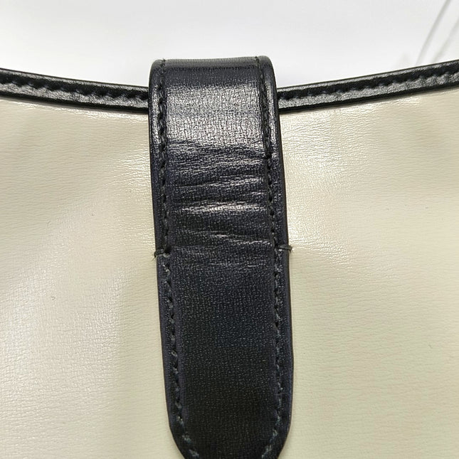 Gucci Jackie 1961 Small Black and White Leather Bag