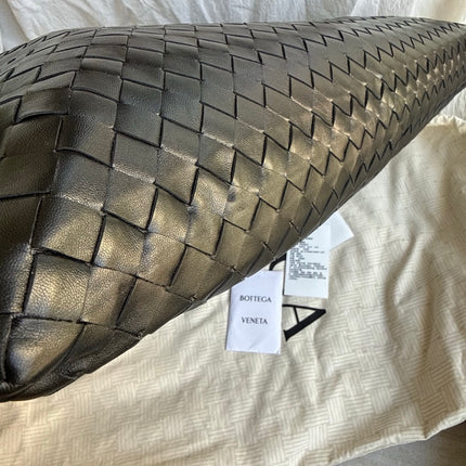 Bottega Veneta Hop Black Intrecciato Leather Maxi Hobo Bag 54cm