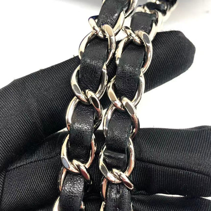 Chanel Medium Flap Bag Shearling and Leather Pop Art N.5 Silver Hardware