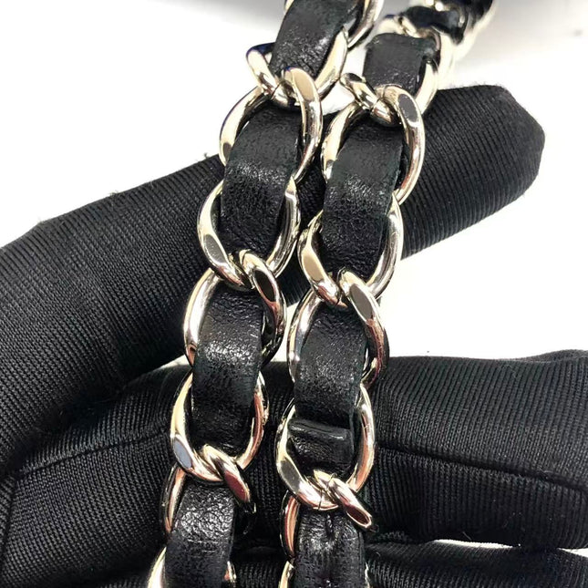 Chanel Medium Flap Bag Shearling and Leather Pop Art N.5 Silver Hardware