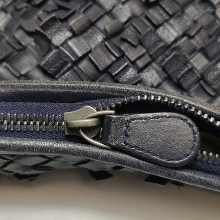 Bottega Veneta Veneta Hobo Midnight Dark Navy Intrecciato Leather Bag 40cm