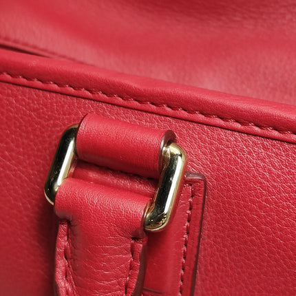 Loewe Amazona 36 Medium Red Leather Horse Lock Gold-tone Hardware