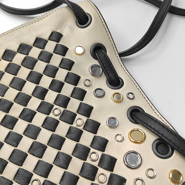 Bottega Veneta Intrecciato Check Palio Crossbody Bag 2018