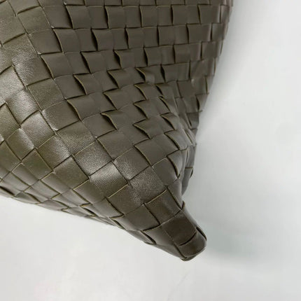 Bottega Veneta Hop Large Leather Dark Olive Green Hobo Bag