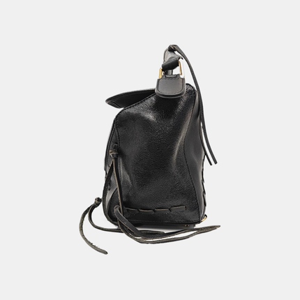 Loewe Puzzle Medium Cuir Lisse Noir Logo Blanc 2016
