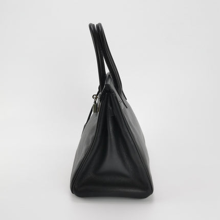 Hermes Birkin 30 Black Epsom Leather Palladium Hardware 2012