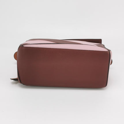 Loewe Puzzle Small Pink Burgundy Stripes Crossbody Bag