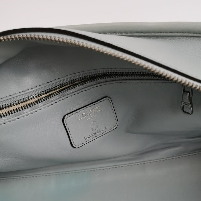 Loewe Amazona 29 Blue Leather Elephant Lock Silver-tone Hardware