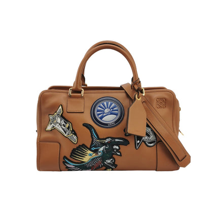 Loewe x Star Wars Amazona Medium 36 Tan Brown Stamps Leather With Strap-Luxbags
