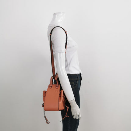 Loewe Hammock Mini Caramel Calfskin Leather Top Handle Crossbody Bag