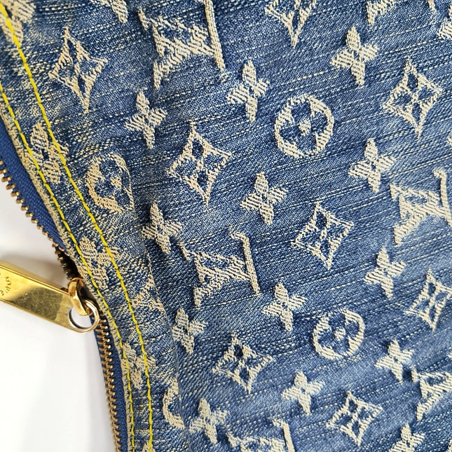 Louis Vuitton Monogram Blue Denim Baggy PM Shoulder Bag