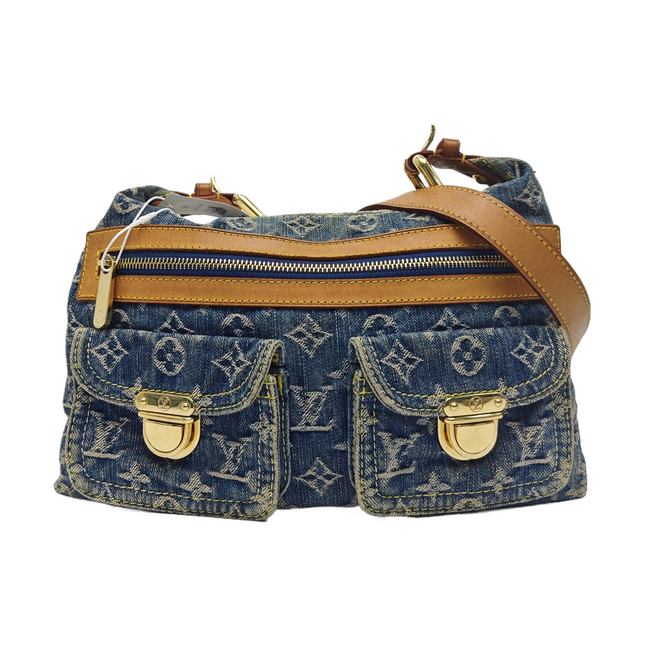 Louis Vuitton Monogram Blue Denim Baggy PM Shoulder Bag-Luxbags
