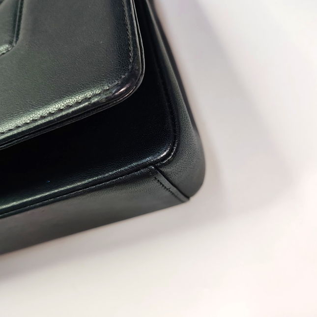 Chanel Single Flap Medium Chevron Black Quilted Lambskin Leather, 2017-2018