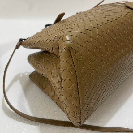 Bottega Veneta Roma Intrecciato Nappa Leather Beige Light Brown Small 30cm