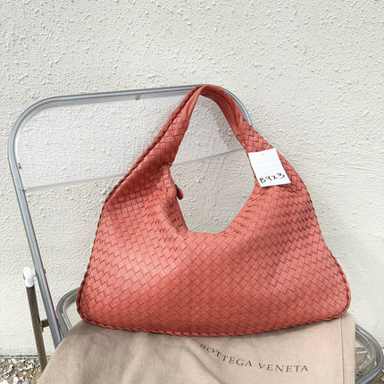Bottega Veneta Veneta Hobo Medium Coral Intrecciato Leather Bag 47cm-Luxbags