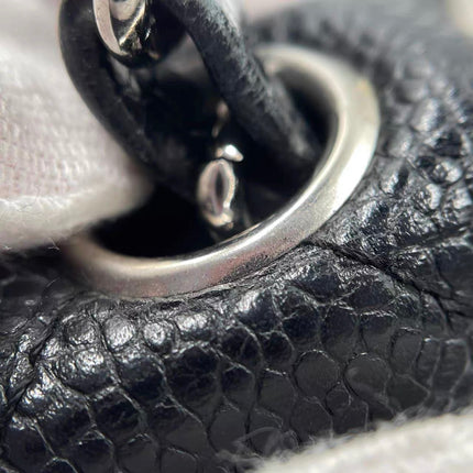 Chanel Classic Flap Jumbo Black Caviar Leather Single Flap Silver Hardware 2006-08