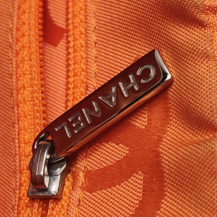 Chanel Cambon Clutch White Leather Snake Skin CC Logo Black Strap