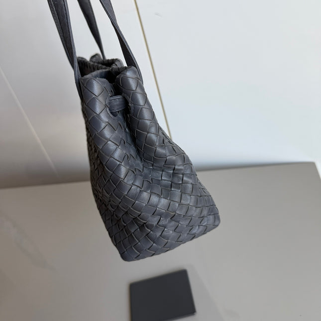Sold Bottega Veneta Garda Bag Small Grey Intrecciato Leather 25cm
