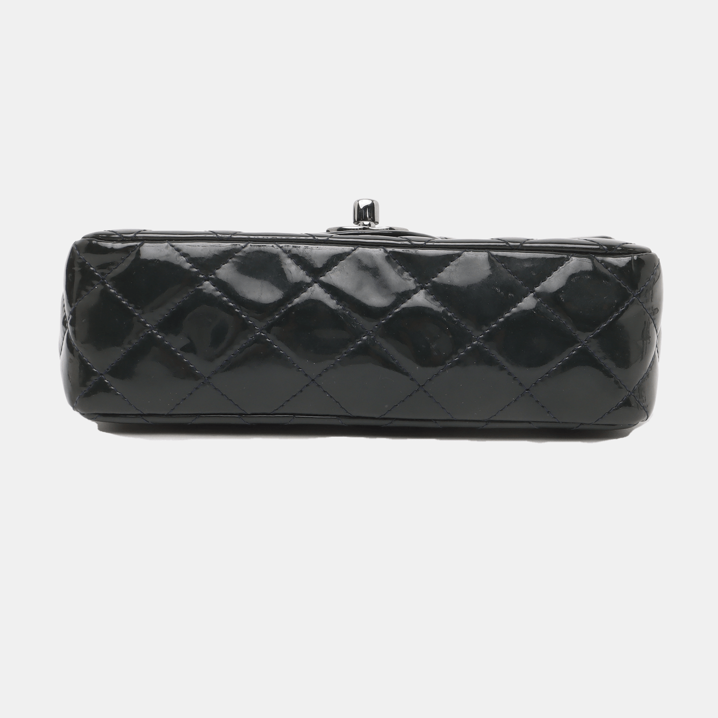 Chanel Classic Flap Rectangular Mini Dark Green Patent Leather Silver HW, 2014-2015