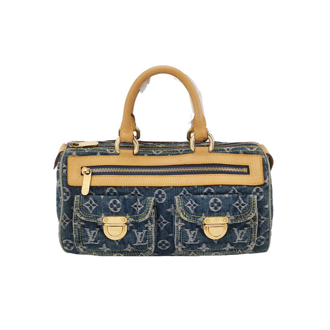 Louis Vuitton Blue Denim Neo Speedy Boston Bag