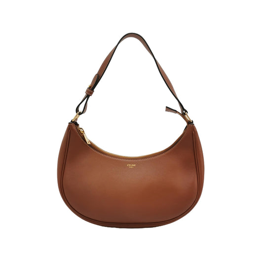 Celine Ava Hobo Natural Tan Brown Leather Shoulder Bag-Luxbags