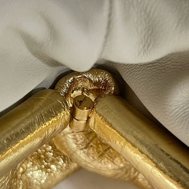 Sold Bottega Veneta Pouch Gold Leather