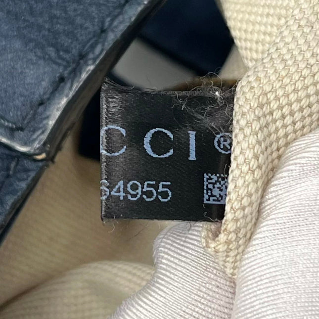 Gucci Jackie 1961 Medium Navy Suede Leather Bag