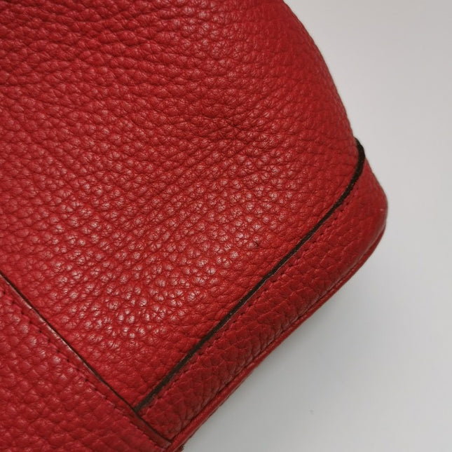 Hermes Garden Party 36 Red Calfskin Leather Handbag 2015